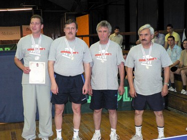 a 2009/10.vi .osztly 2.csoport ezstrmesei, balrl: Galovics Mrk, Pnzes Kroly, Sprok Antal s Marlok Zoltn